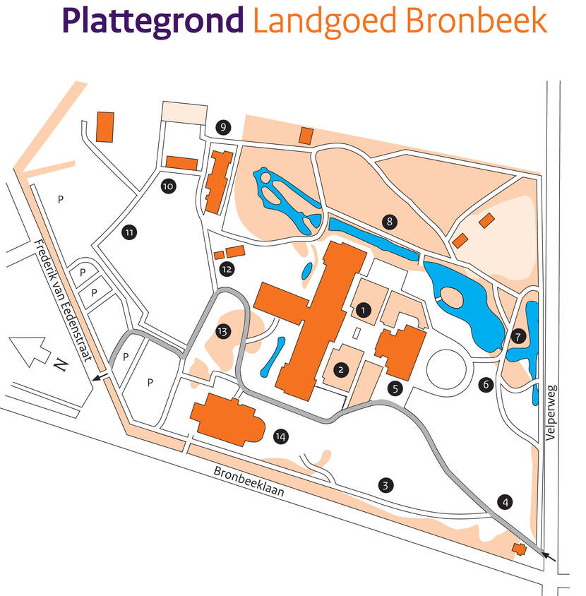 Plattegrond landgoed Bronbeek